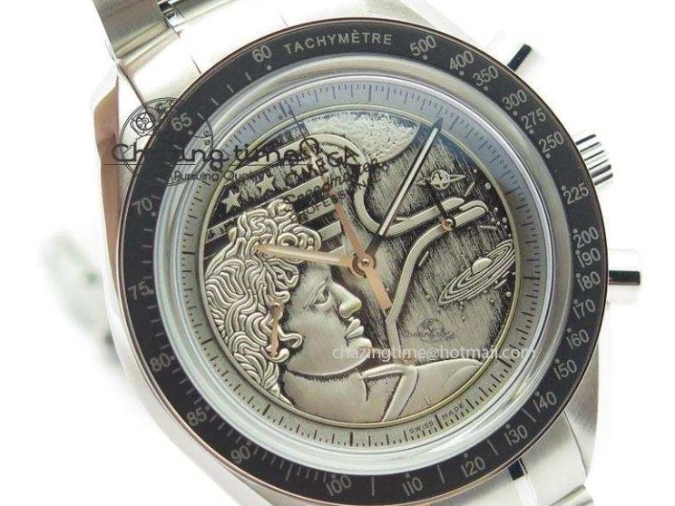 0329 Youthful Speedmaster JHF SS ‘Work on the Moon’ Gary Dial On SS Bracelet 8241